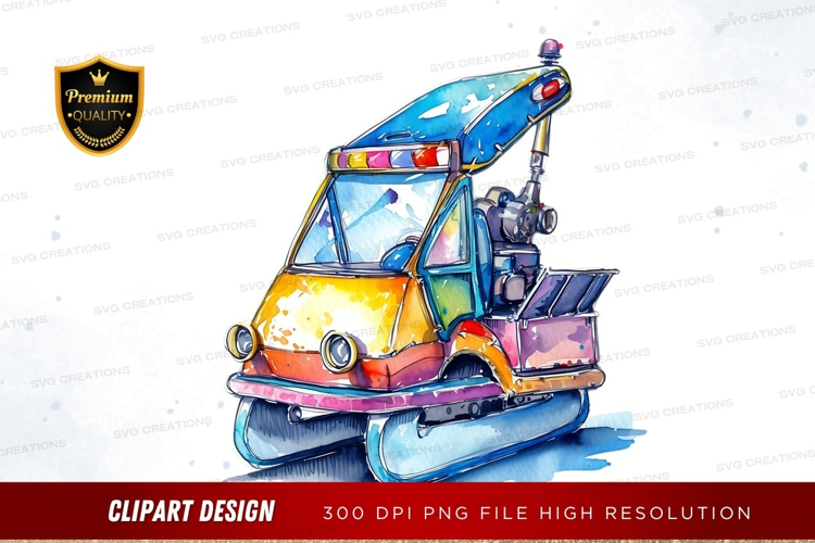 Colorful amphibious vehicle