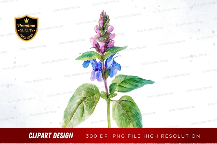 Purple Flower Clipart Image 21