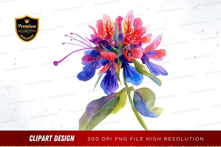 Purple Flower Clipart Image 13