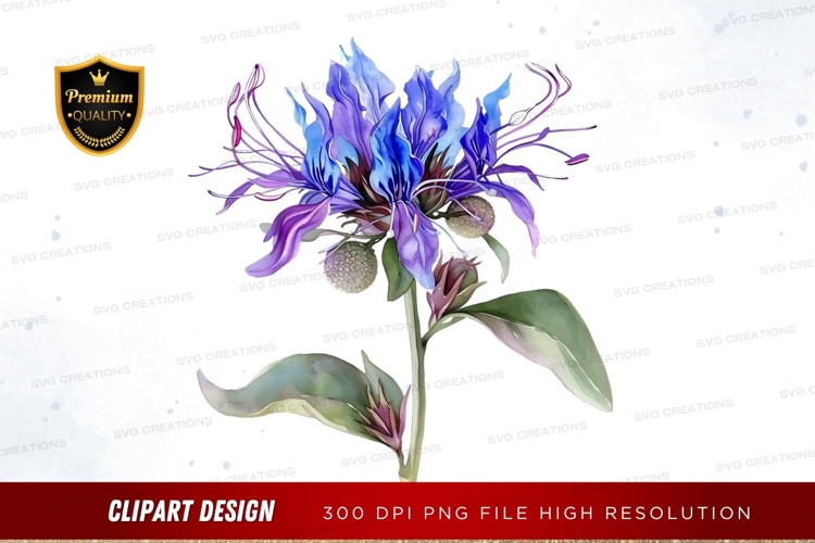 Blue Flower Clipart Image 14