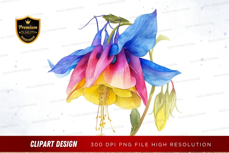 Blue Flower Clipart Image 19