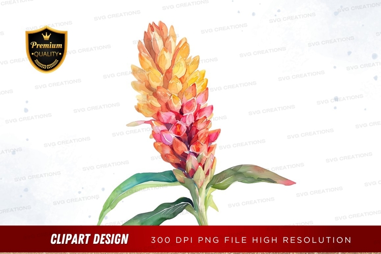 Red Flower Clipart Image 2