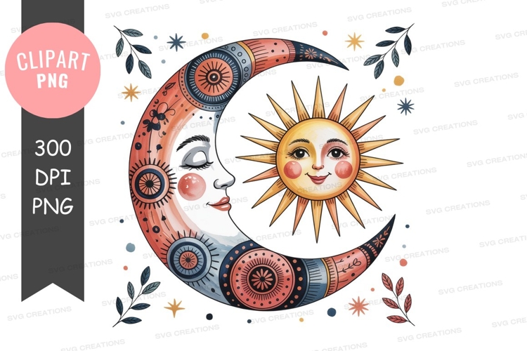 Sun And Moon Clipart Image 6