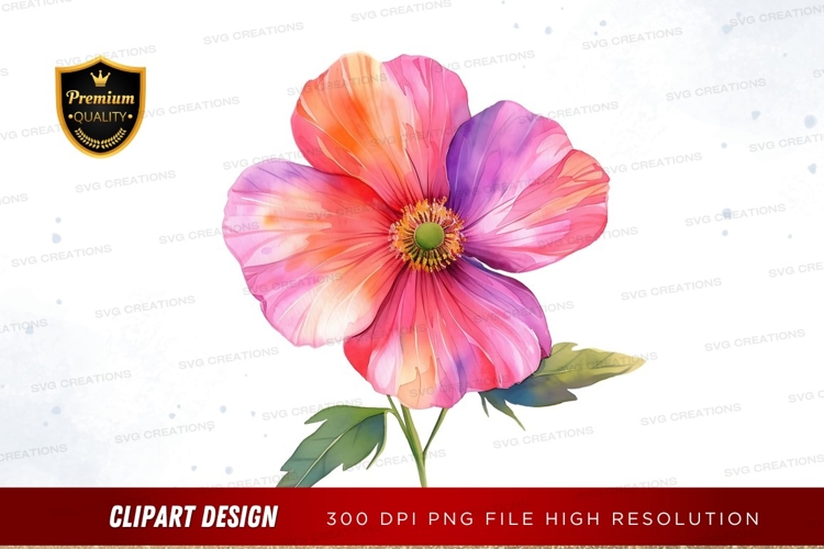 Purple Flower Clipart Image 12