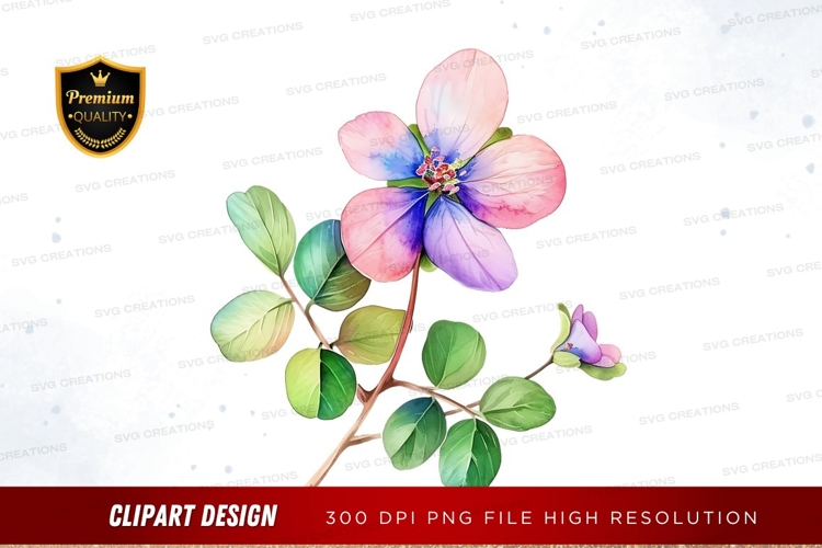 Purple Flower Clipart Image 9