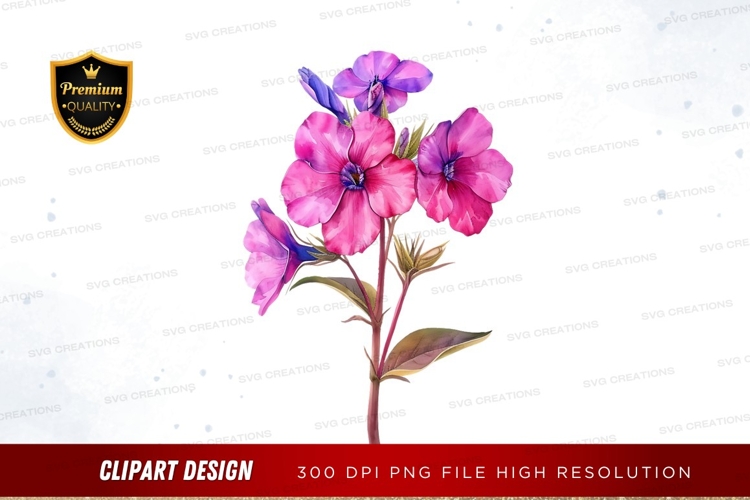 Purple Flowers Clipart Image 21