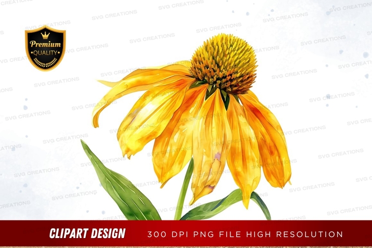 Yellow Flower Clipart Image 10