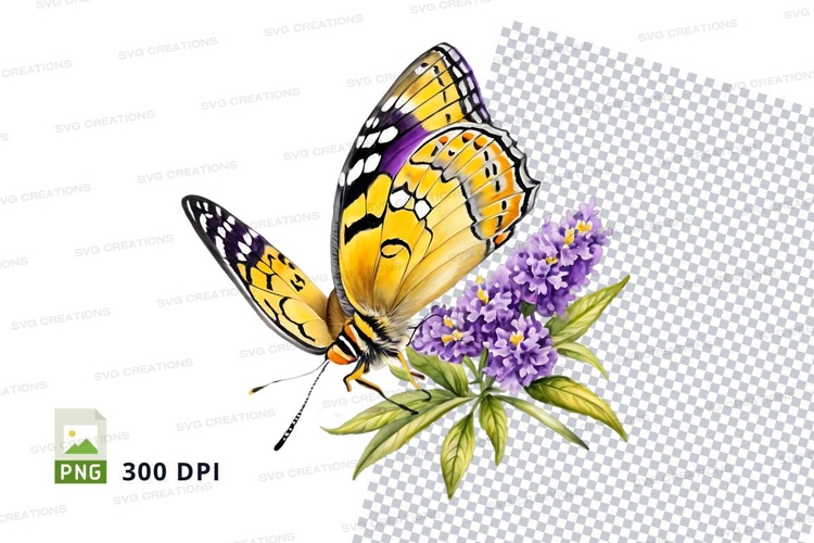 Purple Flowers Clipart Image 24