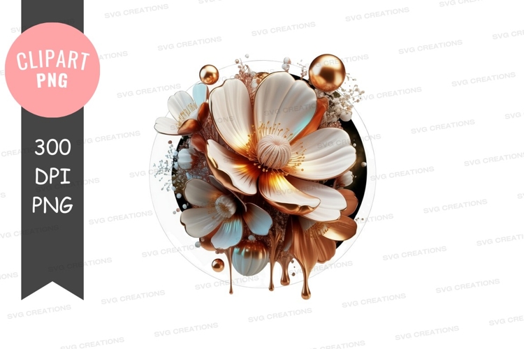 Elegant floral design with golden accents