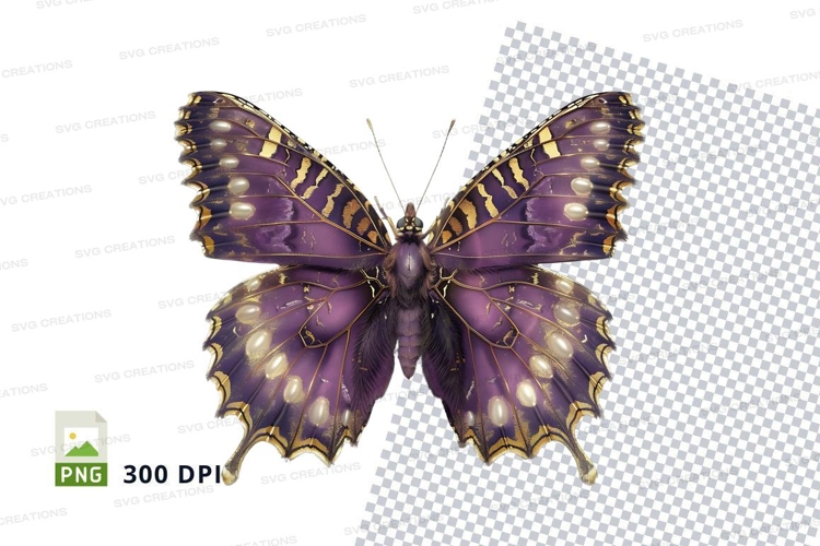 Elegant purple butterfly clipart png