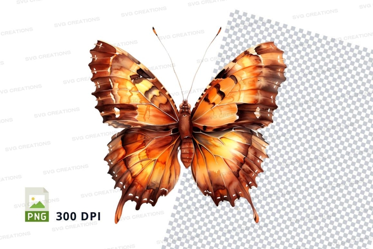 Golden butterfly clipart png