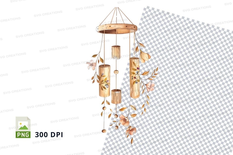 Elegant wind chime clipart png