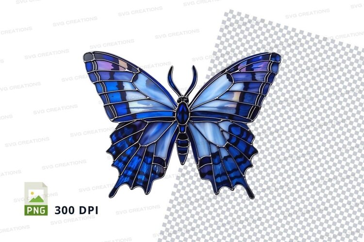 Stained glass butterfly example image 1