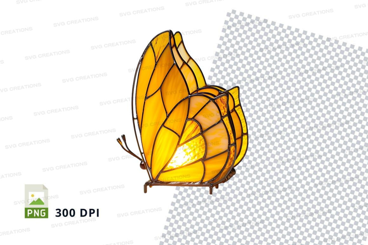 Stained glass butterfly lamp
