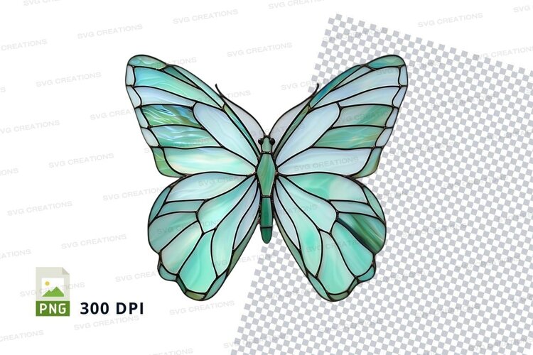 Stained glass butterfly example image 1