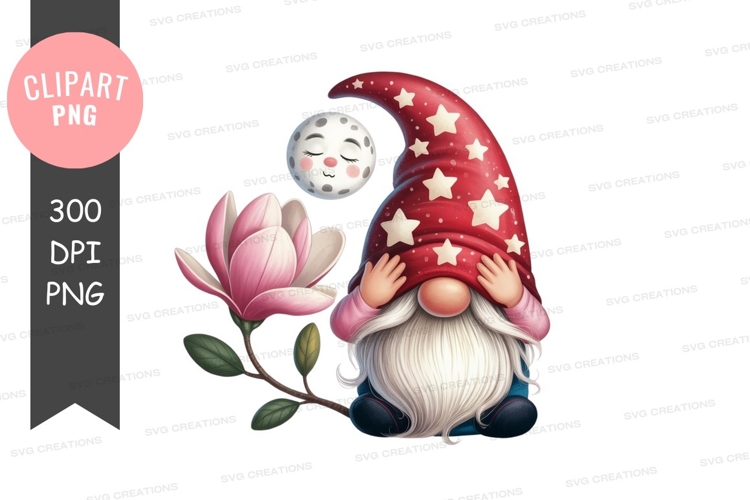 Red Flower Clipart Image 8