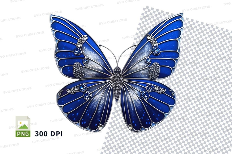 Blue Butterfly Clipart Image 7