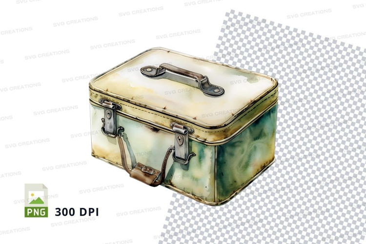 Vintage suitcase clipart png