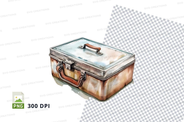 Vintage suitcase clipart png
