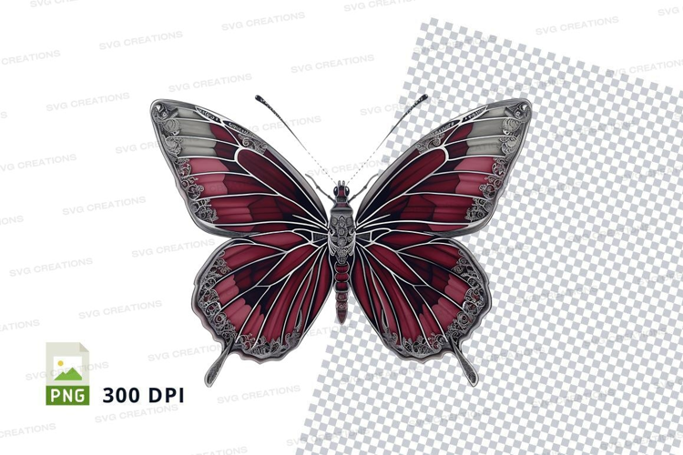 Intricate stained glass butterfly