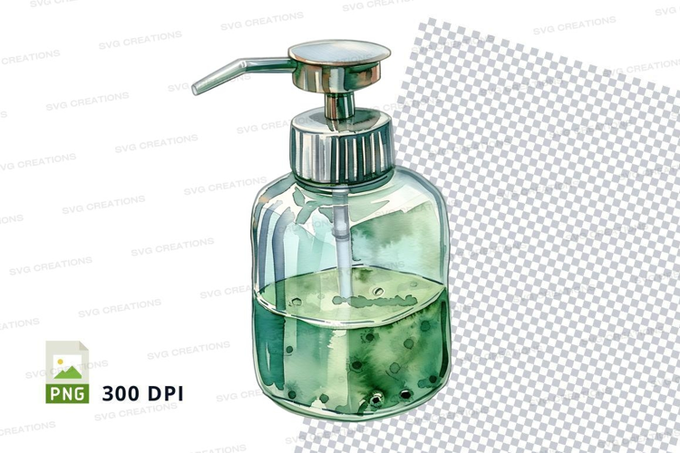 Green liquid soap dispenser