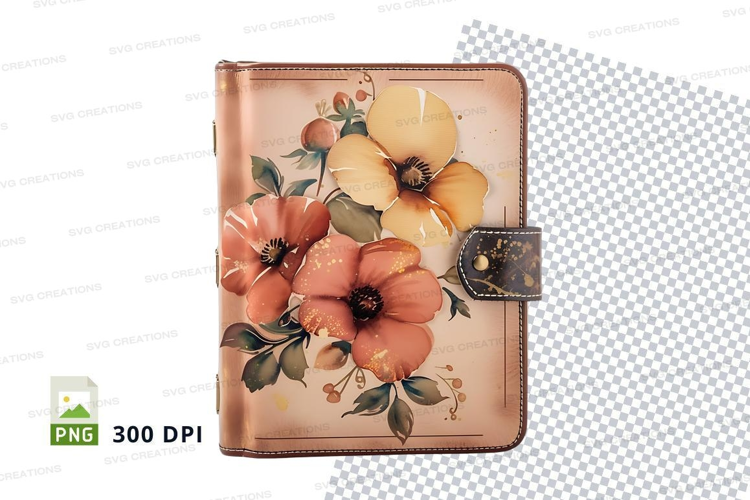 Floral notebook clip art