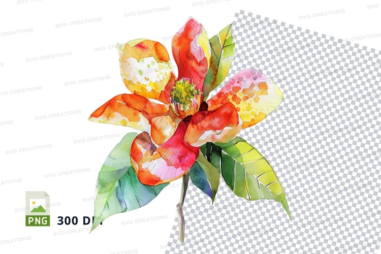 Red Flower Clipart Image 21