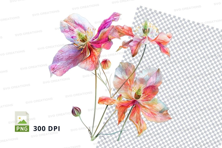 Transparent Background Flower Clipart Image 22