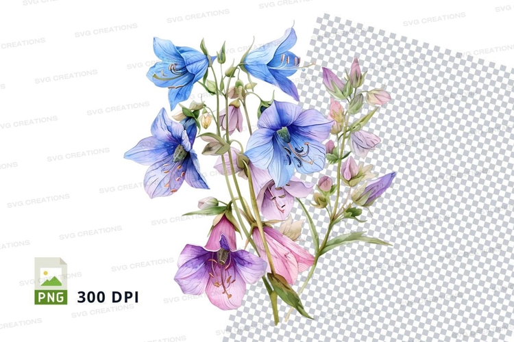 Purple Flowers Clipart Image 15