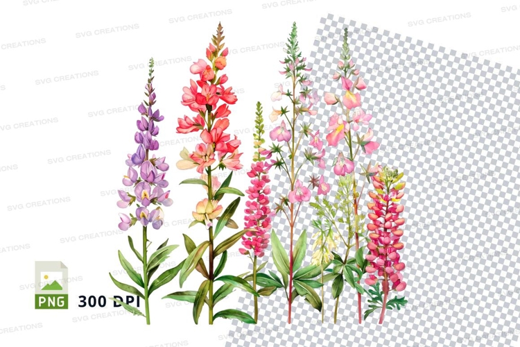 Purple Flowers Clipart Image 14