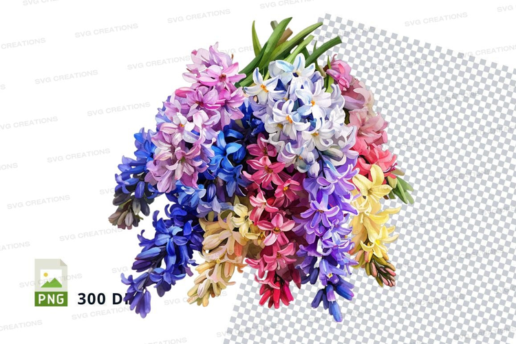 Colorful bouquet of hyacinth flowers