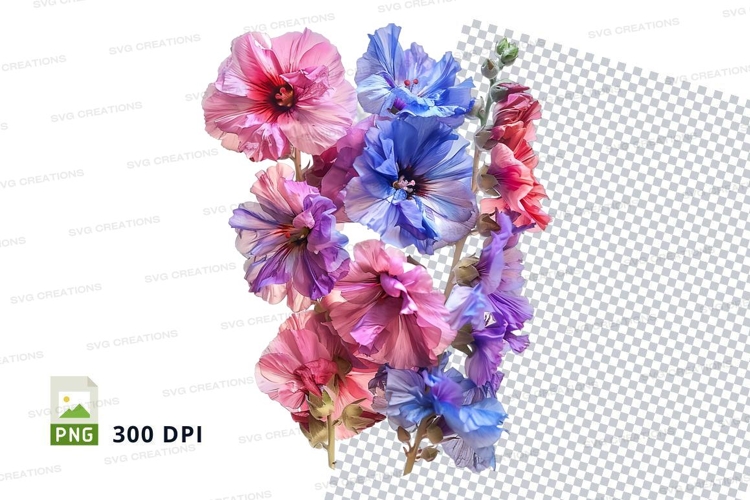 Purple Flowers Clipart Image 8