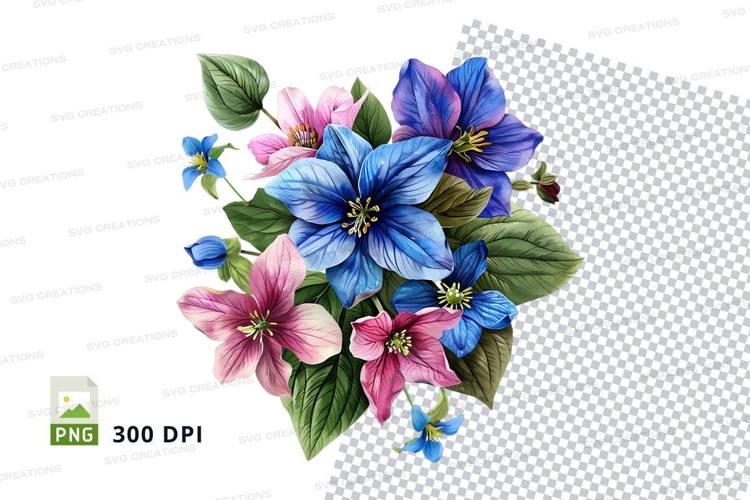 Transparent Background Flower Clipart Image 18