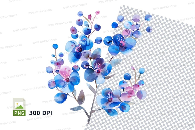 Purple Flowers Clipart Image 13