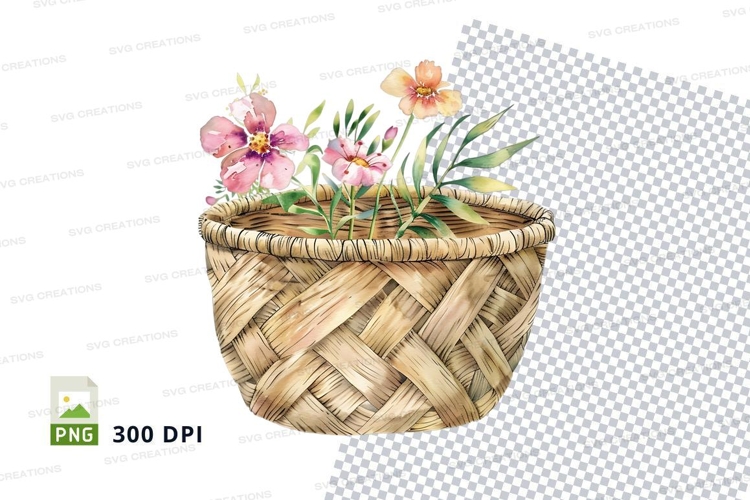 Purple Flowers Clipart Image 24