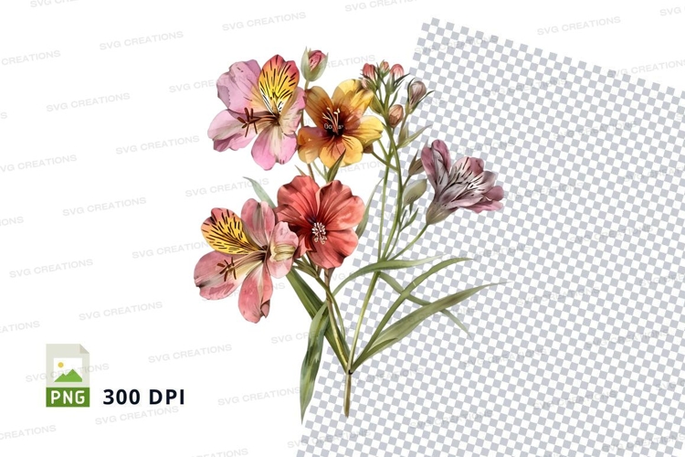 Watercolor flowers clipart png