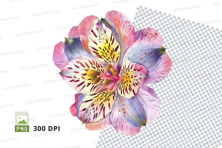 Purple Flower Clipart Image 24