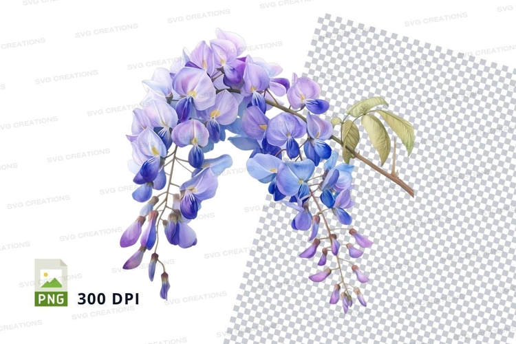Blue Flowers Clipart Image 2