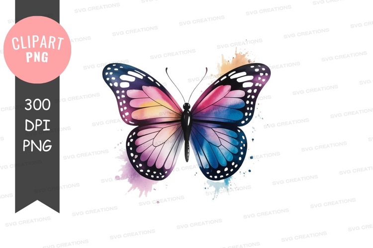 Colorful butterfly clipart png