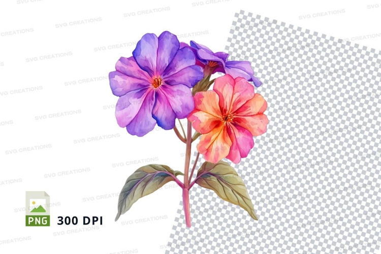 Colorful flowers clipart png