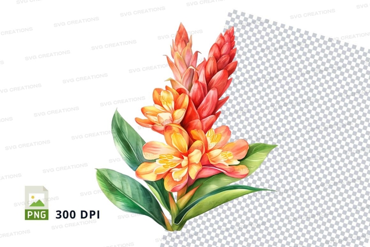 Red Flower Clipart Image 15