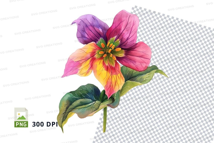 Purple Flower Clipart Image 19