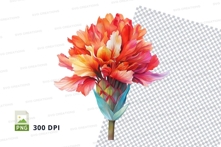 Red Flower Clipart Image 11