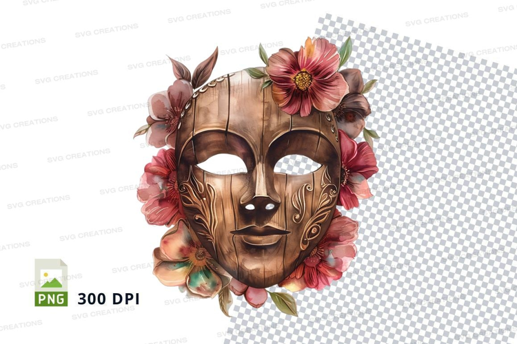 Decorative mask with floral elements