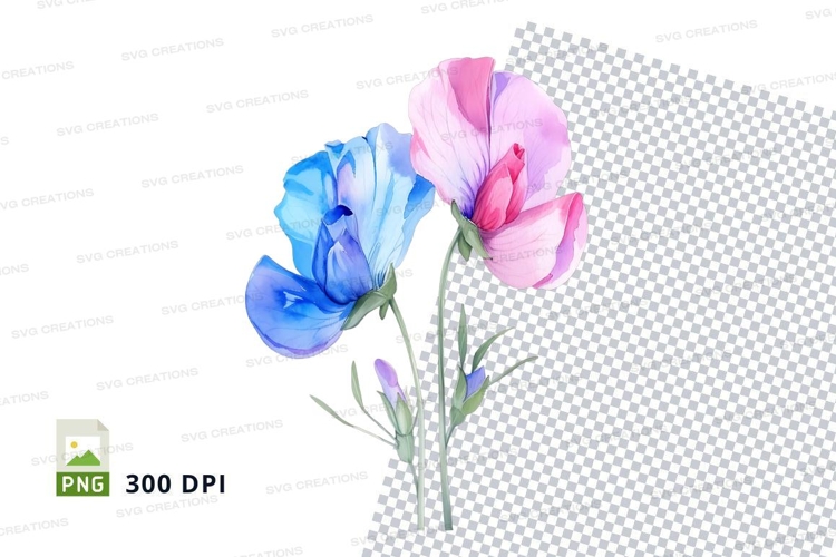 Blue Flower Clipart Image 8
