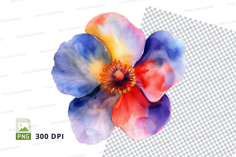 Blue Flower Clipart Image 23