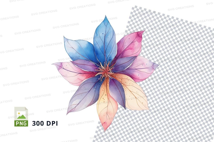 Purple Flower Clipart Image 9