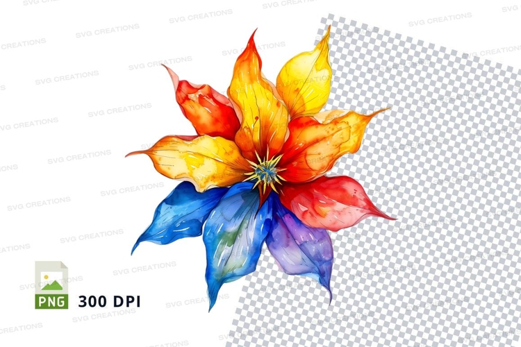 Purple Flower Clipart Image 24