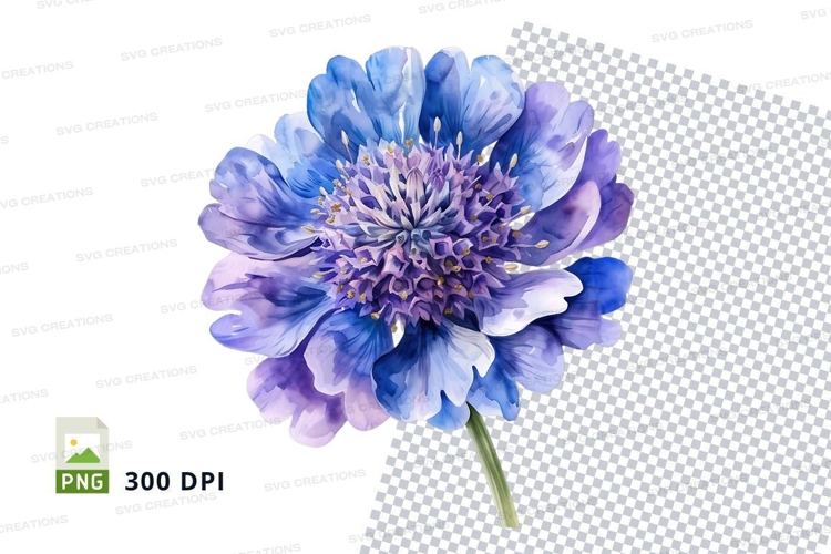 Blue Flower Clipart Image 9