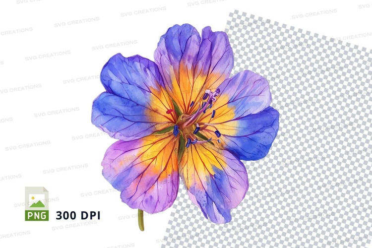 Purple Flower Clipart Image 21